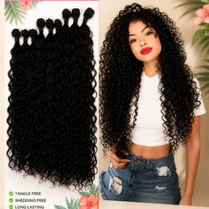 long curly hair